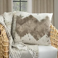 Indigo Road by Egypt Sherrod Kanoko Shibori Chevron 100% Cotton Square Throw Pillow
