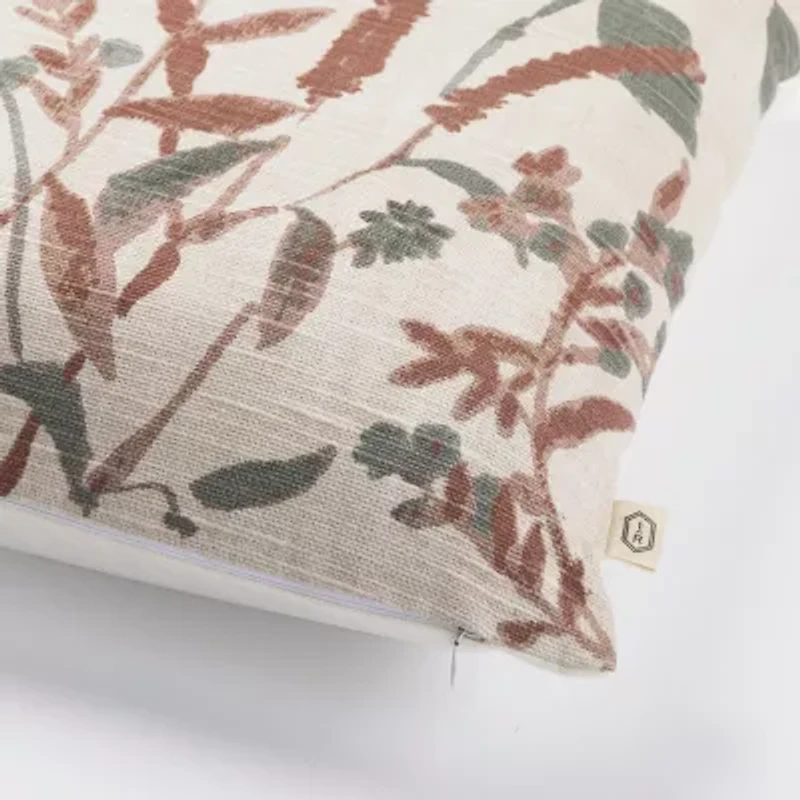 Indigo Road by Egypt Sherrod Tani Watercolor Botanical 100% Cotton Square Throw Pillow
