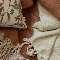 Indigo Road by Egypt Sherrod Olema Loose Weave Tasseled Linen Blend Midweight Throw