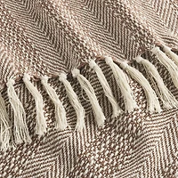 Indigo Road by Egypt Sherrod Anella Chevron Stripe Tasseled Cotton Rich Midweight Throw