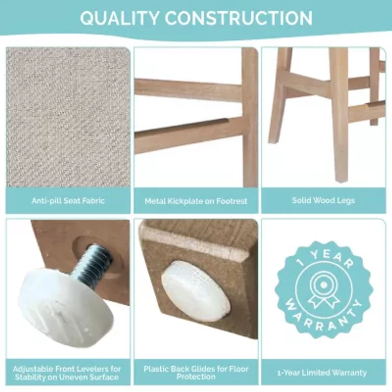 Playa Counter Height Upholstered Bar Stool