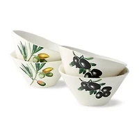 Certified International Oliva 4-pc. Stoneware Ice Cream Bowl