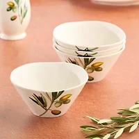 Certified International Oliva 4-pc. Stoneware Ice Cream Bowl
