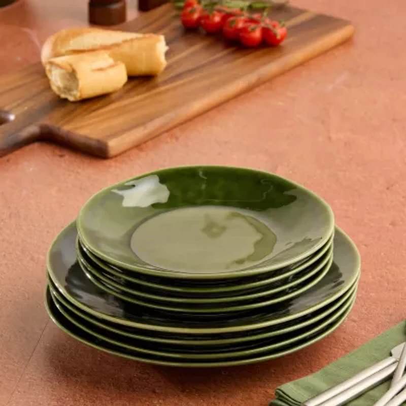 Certified International Verde 4-pc. Stoneware Salad Plate
