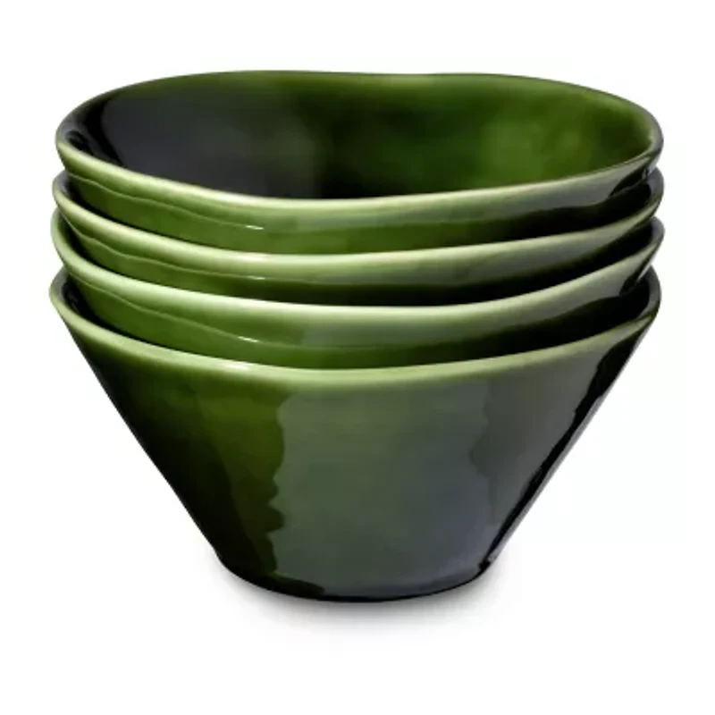 Certified International Verde 4-pc. Stoneware Ice Cream Bowl