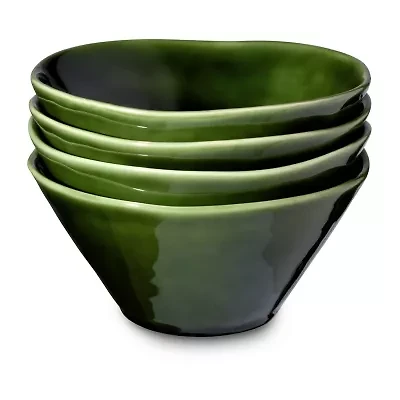 Certified International Verde 4-pc. Stoneware Ice Cream Bowl
