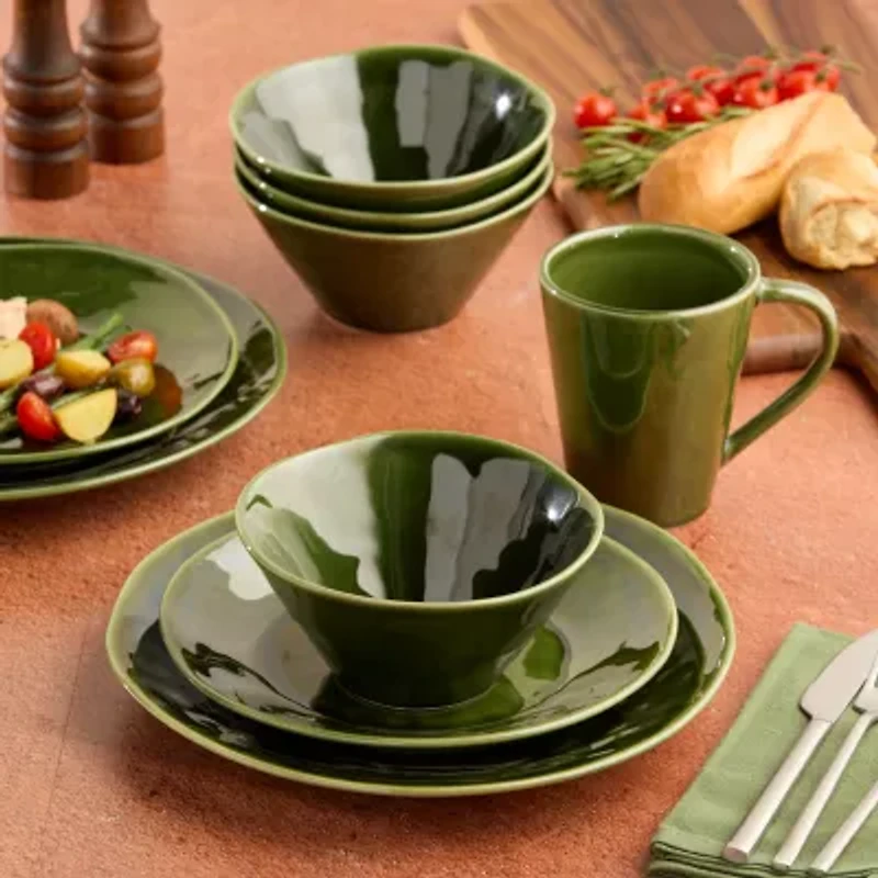 Certified International Verde 4-pc. Stoneware Ice Cream Bowl