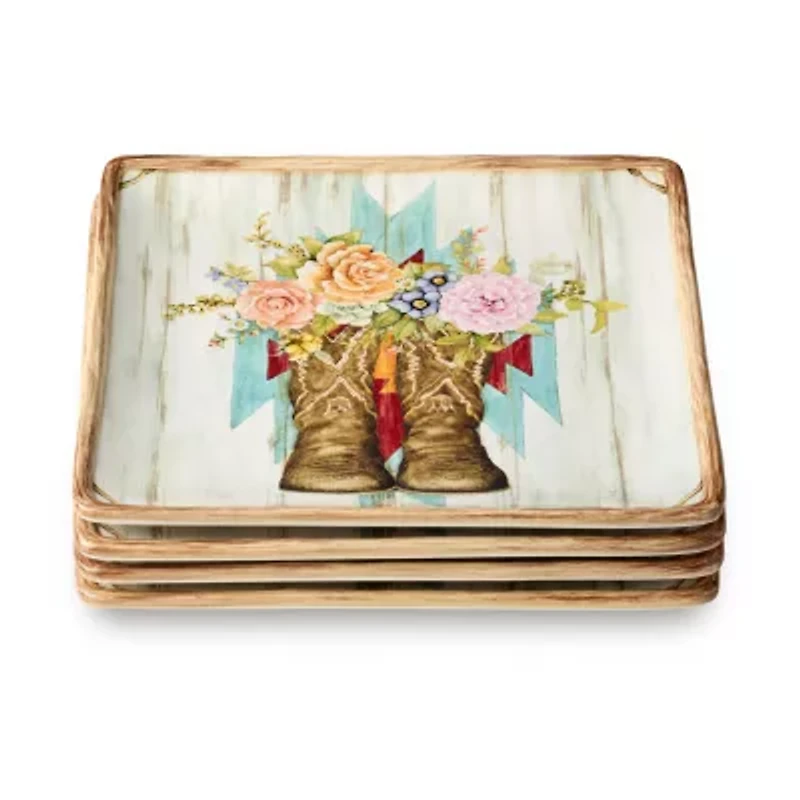 Certified International Rosewood 4-pc. Ceramic Salad Plate