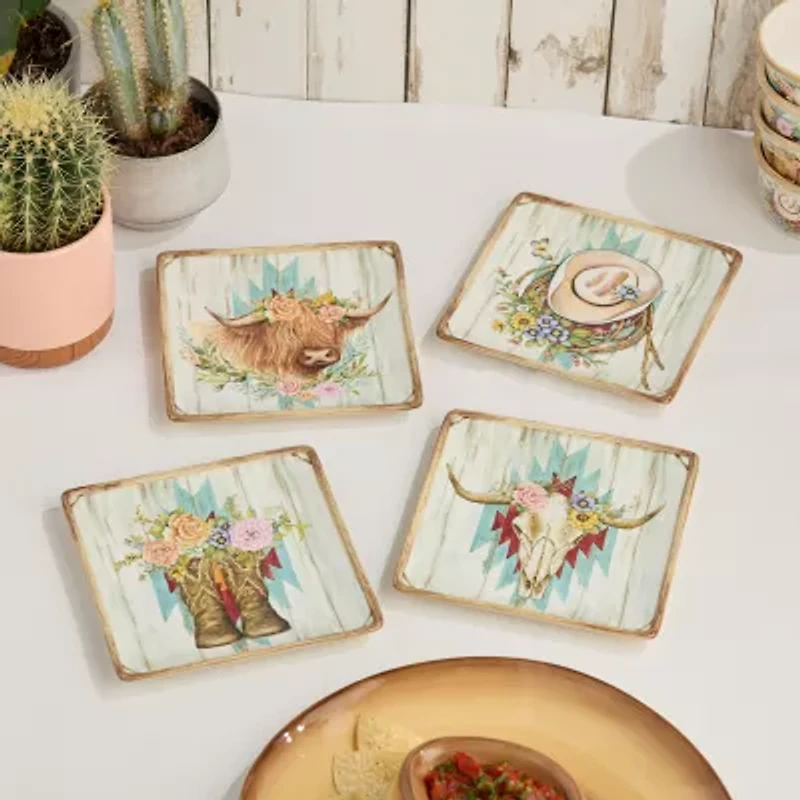 Certified International Rosewood 4-pc. Ceramic Salad Plate