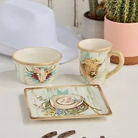 Certified International Rosewood 4-pc. Ceramic Ice Cream Bowl