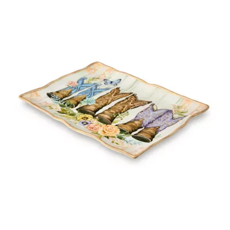 Certified International Rosewood Ceramic Serving Platter
