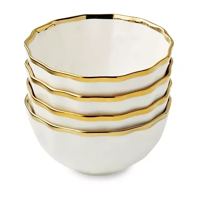 Certified International Regency Gold 4-pc. Porcelain Cereal Bowl