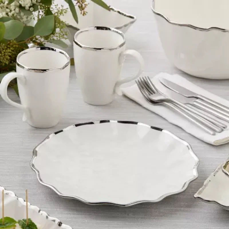 Certified International Regency Silver 4-pc. Porcelain Dinner Plate