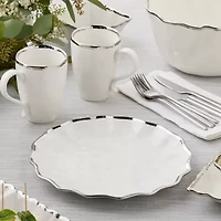 Certified International Regency Silver 4-pc. Porcelain Dinner Plate