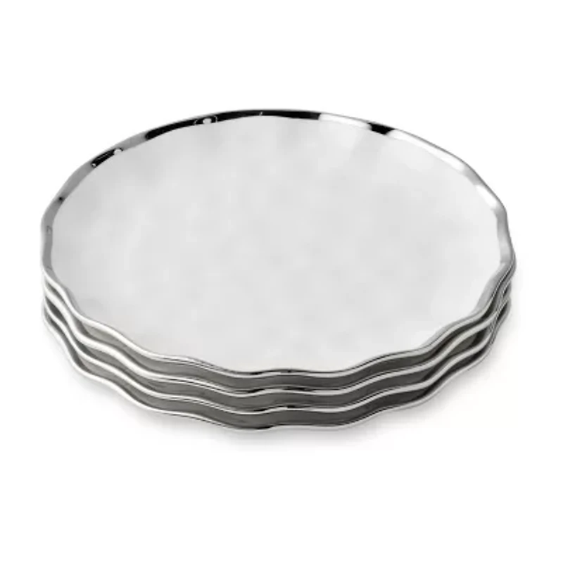 Certified International Regency Silver 4-pc. Porcelain Salad Plate