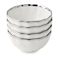 Certified International Regency Silver 4-pc. Porcelain Cereal Bowl