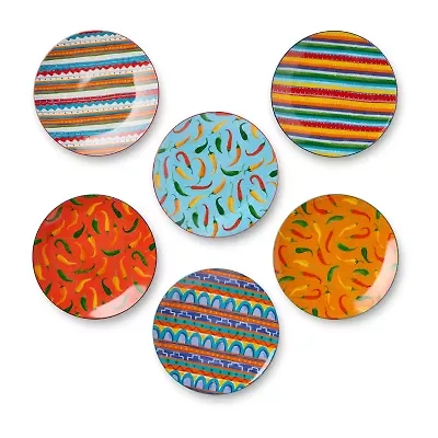 Certified International Caliente 6-pc. Porcelain Salad Plate