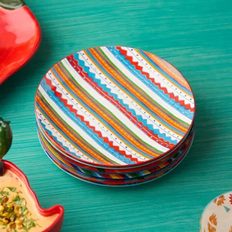 Certified International Caliente 6-pc. Porcelain Salad Plate
