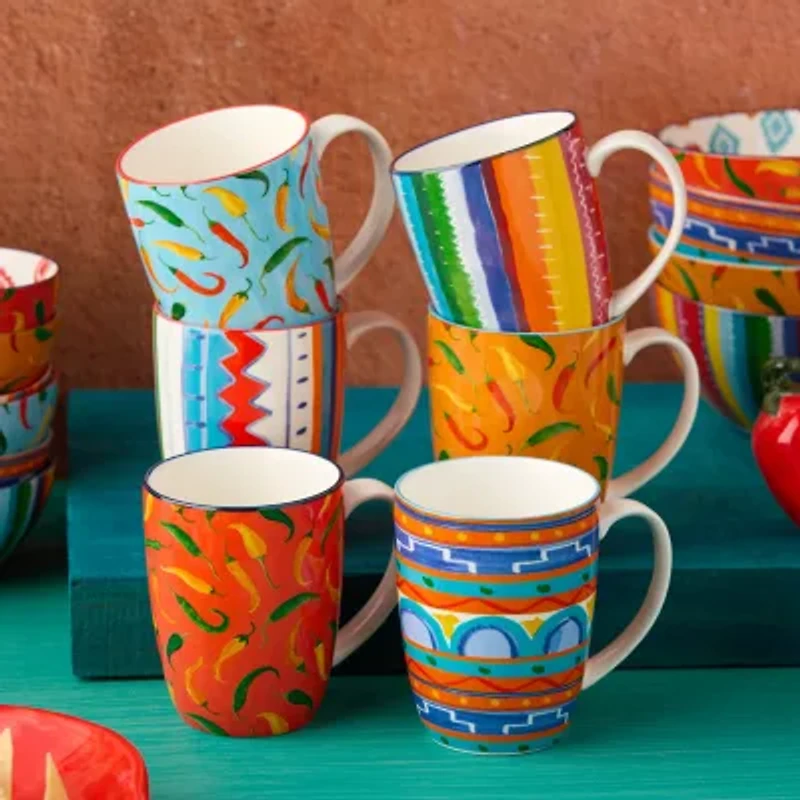 Certified International Caliente 6-pc. Coffee Mug