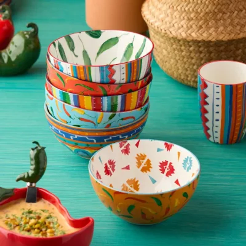 Certified International Caliente 6-pc. Porcelain Ice Cream Bowl