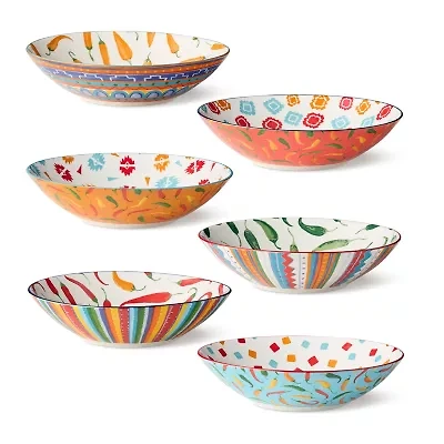Certified International Caliente 6-pc. Porcelain Soup Bowl