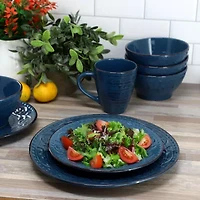 Elama Malibu Sea Glass 16 Piece Db 16-pc. Stoneware Dinnerware Set