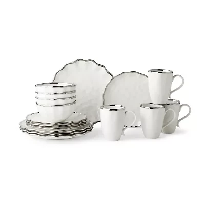 Certified International Regency Silver 16-pc. Porcelain Dinnerware Set