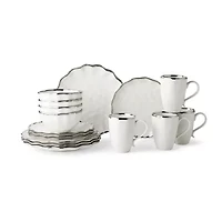 Certified International Regency Silver 16-pc. Porcelain Dinnerware Set