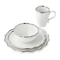 Certified International Regency Silver 16-pc. Porcelain Dinnerware Set