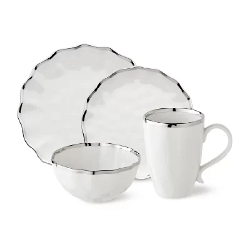 Certified International Regency Silver 16-pc. Porcelain Dinnerware Set