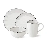 Certified International Regency Silver 16-pc. Porcelain Dinnerware Set