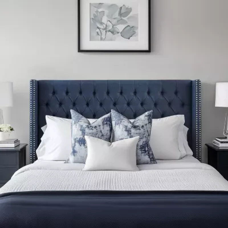 Madison Park Baldwin Queen Upholstered Tufted Headboard