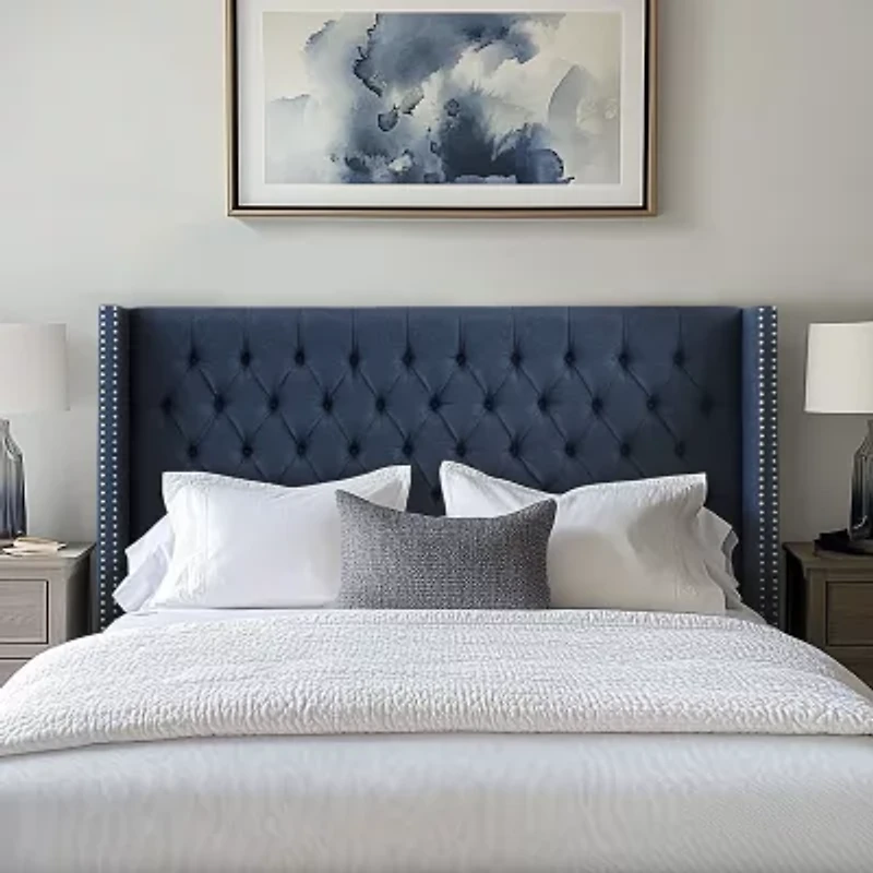 Madison Park Baldwin Queen Upholstered Tufted Headboard