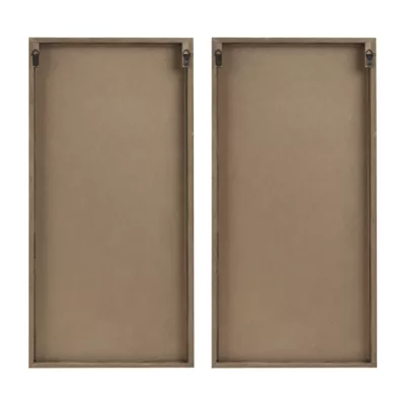 Madison Park Birch Palms Two-Tone Wood Panel 2-pc. Wall Art Set