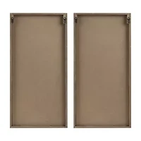 Madison Park Birch Palms Two-Tone Wood Panel 2-pc. Wall Art Set