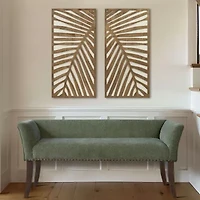Madison Park Birch Palms Two-Tone Wood Panel 2-pc. Wall Art Set