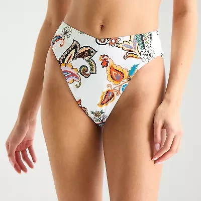 Mynah Womens Lined Paisley Hipster Bikini Swimsuit Bottom