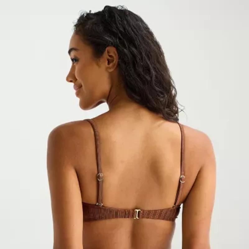 Mynah Womens Adjustable Straps Bandeau Bikini Swimsuit Top