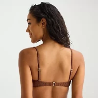 Mynah Womens Adjustable Straps Bandeau Bikini Swimsuit Top