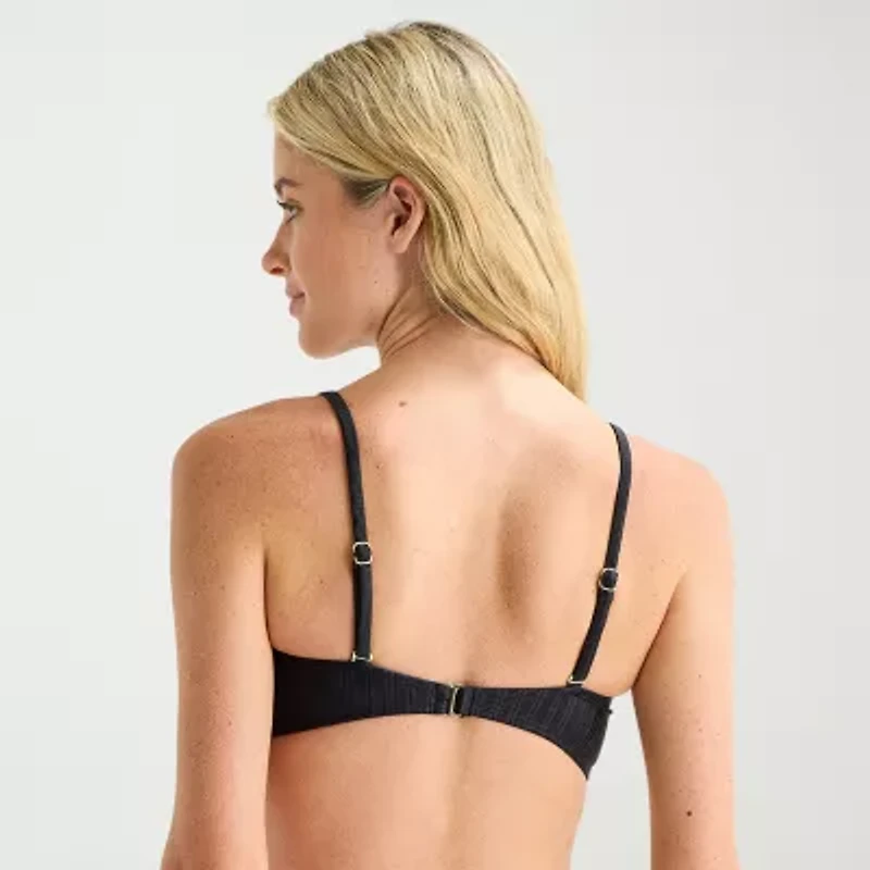 Mynah Womens Adjustable Straps Bandeau Bikini Swimsuit Top