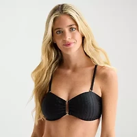 Mynah Womens Adjustable Straps Bandeau Bikini Swimsuit Top