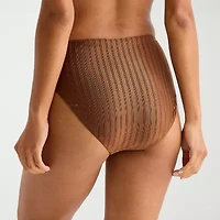 Mynah Womens Lined Moderate Coverage High Waist Bikini Swimsuit Bottom