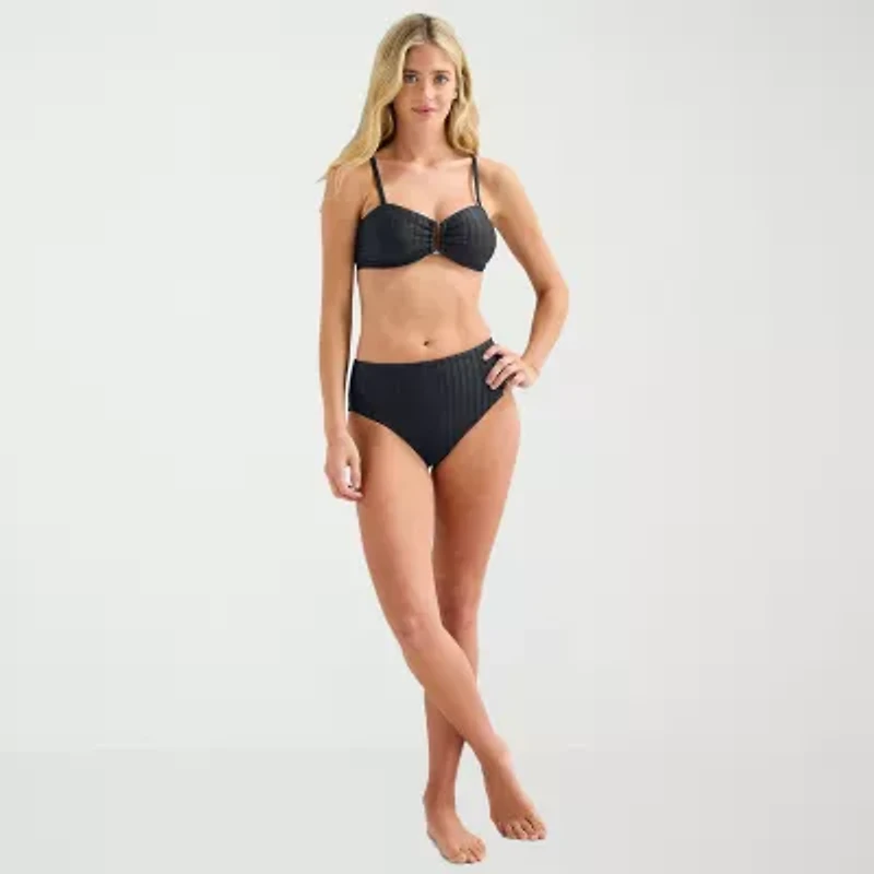 Mynah Womens Lined High Waist Bikini Swimsuit Bottom