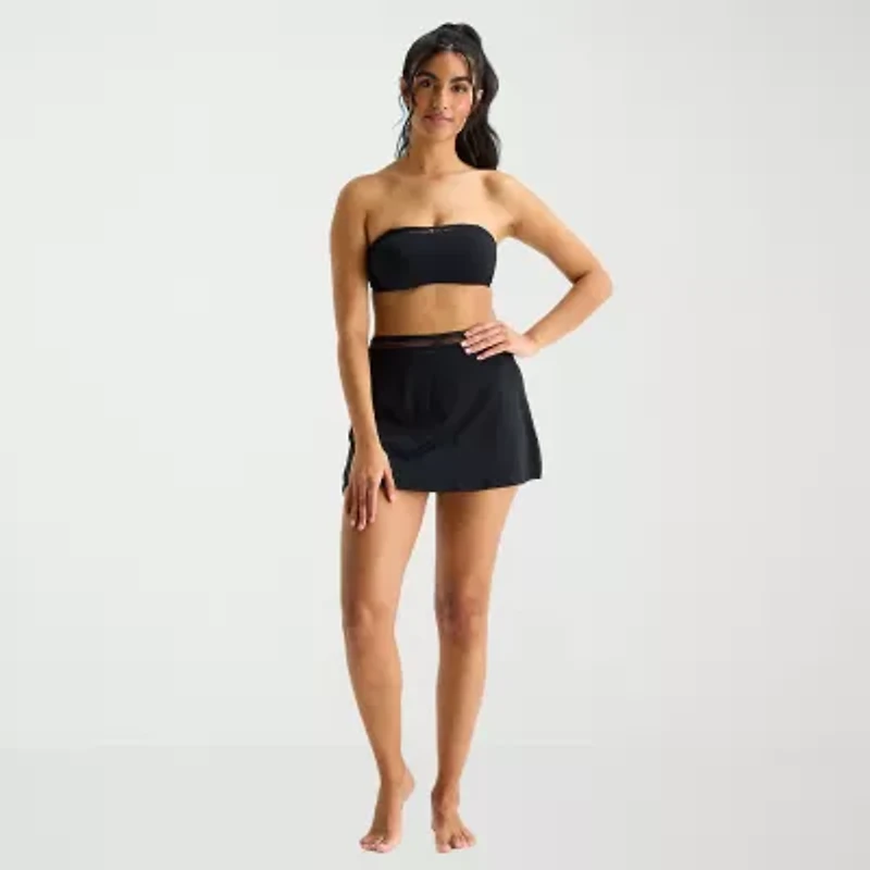 Mynah Womens Adjustable Straps Bandeau Bikini Swimsuit Top