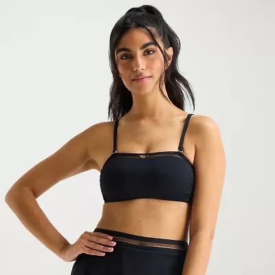 Mynah Womens Adjustable Straps Bandeau Bikini Swimsuit Top