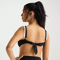 Mynah Womens Adjustable Straps Bandeau Bikini Swimsuit Top