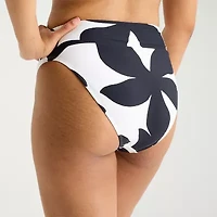 Mynah Womens Lined Floral High Waist Bikini Swimsuit Bottom