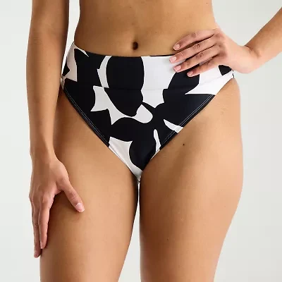 Mynah Womens Lined Floral High Waist Bikini Swimsuit Bottom