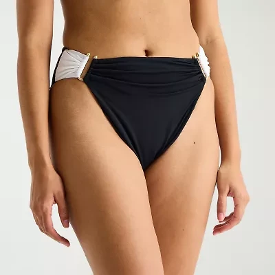 Mynah Womens Lined High Waist Bikini Swimsuit Bottom