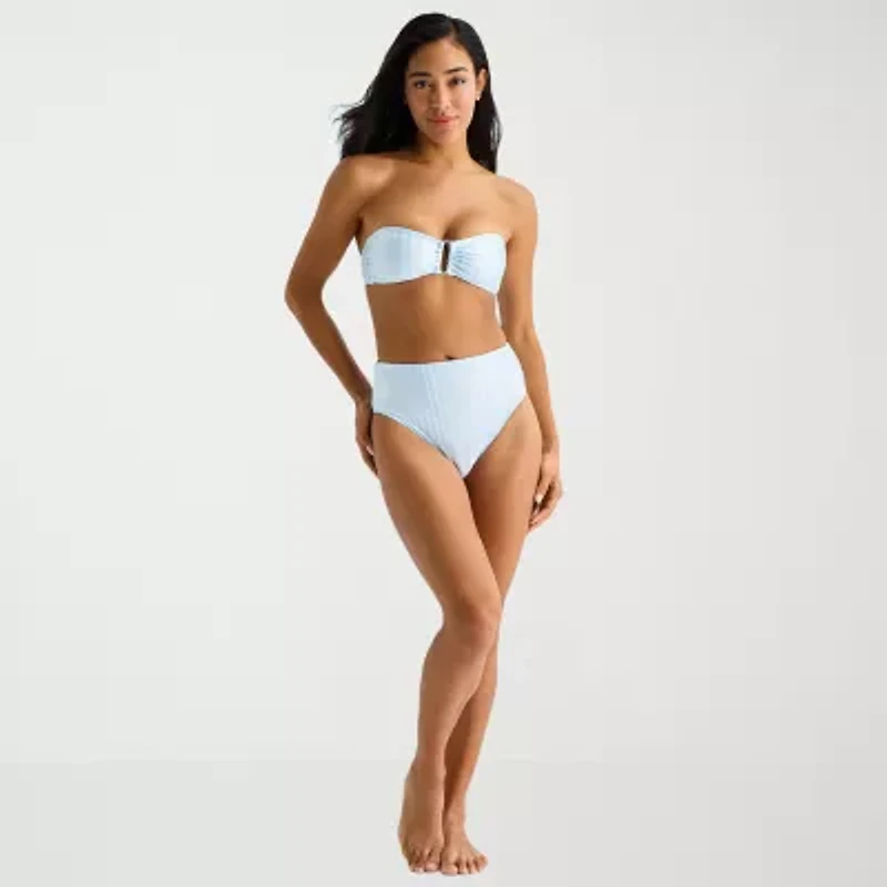 Mynah Womens Adjustable Straps Bandeau Bikini Swimsuit Top